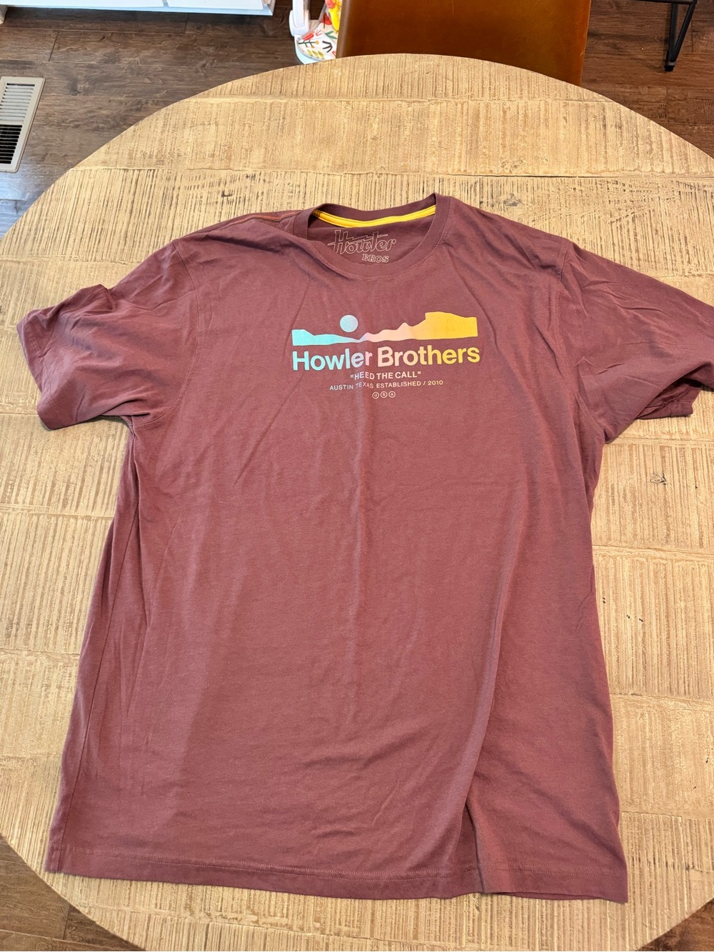 Howler Brothers Maroon Short-Sleeve Logo Tee